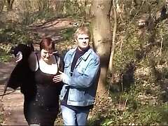 Dirty granny Bernie gets fucked good by a horny stranger in outdoors